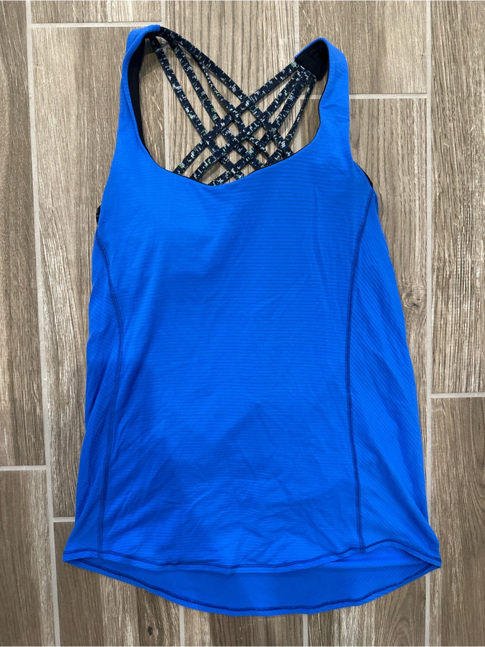 lululemon athletica Royal Blue Strappy Tank Top